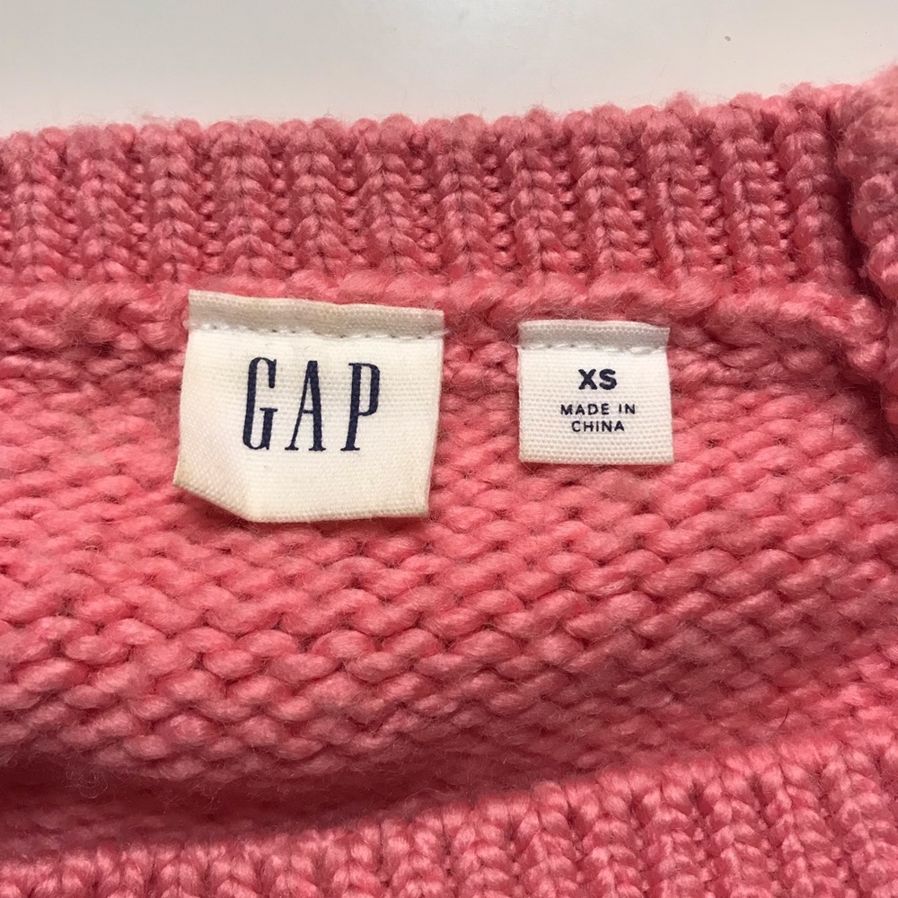GAP Colorblock (Pink, Red, Yellow, Purple) Cozy Wool Sweater Size XS - Picture 3 of 4